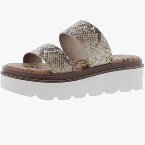 Sam Edelman Snakeskin Double Strap Sandals